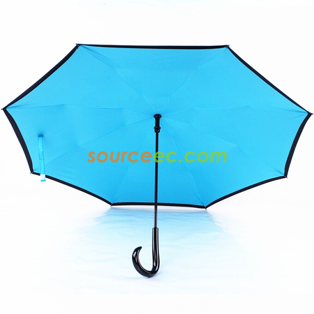 礼品订购双层反向雨伞广告