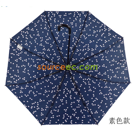 礼品订购三折太阳广告伞弯柄广告