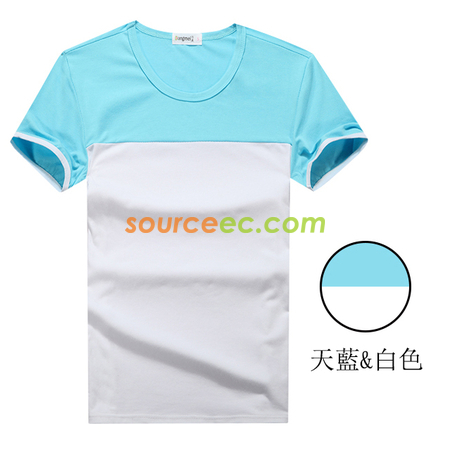 礼品订购拼色T恤定制广告
