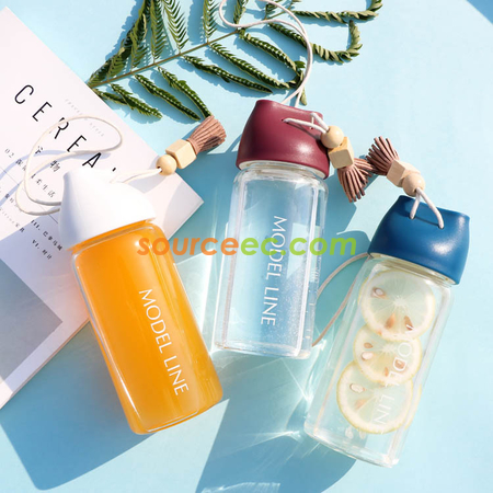 礼品订购360ML 木珠流苏玻璃杯广告