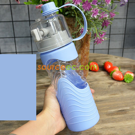 礼品订购600ML喷水运动水壶广告