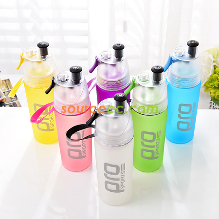 礼品订购600ML运动喷水水壶广告