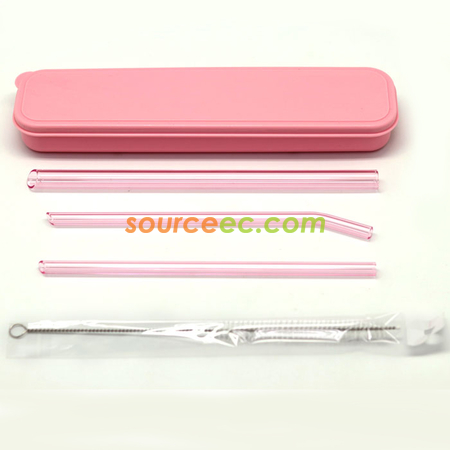 礼品订购斜口玻璃吸管广告