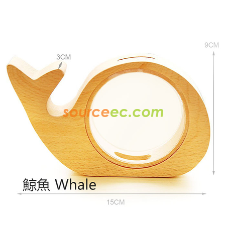 礼品订购透明原木动物存钱罐广告