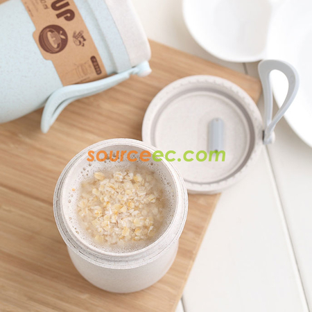 礼品订购300ML  小麦秸秆汤杯广告