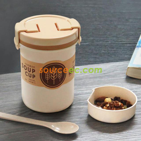 礼品订购600ML  小麦秸秆汤杯广告