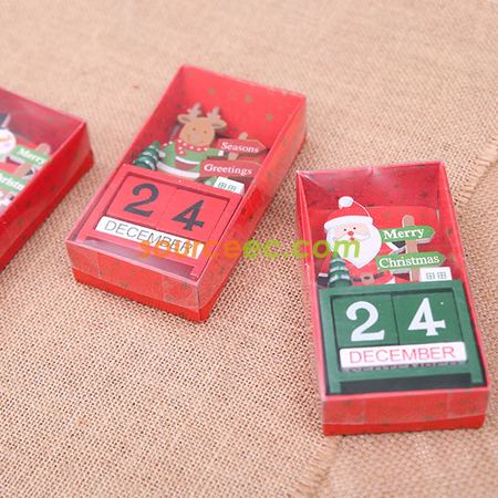 礼品订购圣诞节装饰品 创意礼品手工木质日历广告
