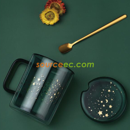 礼品订购星空玻璃杯广告