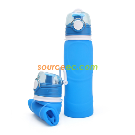 大容量矽胶折叠水樽1000ML