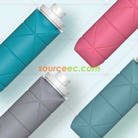 創意矽膠折疊水樽600ML