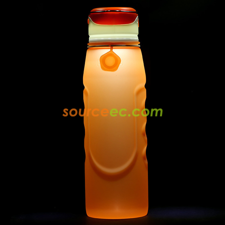 礼品订购LED矽胶折叠水樽1000ML广告