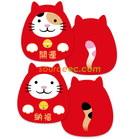 礼品订购招财猫利是封广告