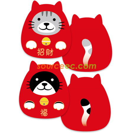 礼品订购招财猫利是封广告