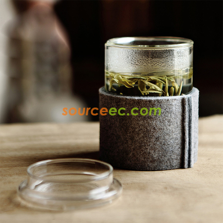 礼品订购毛毡杯套泡茶杯广告