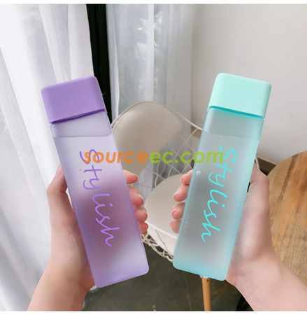 礼品订购方形简易运动水樽广告