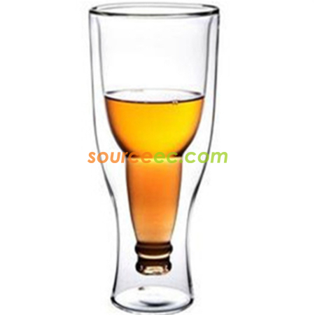 礼品订购双层啤酒杯广告