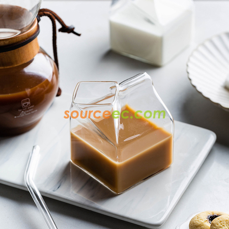 礼品订购方形牛奶杯广告