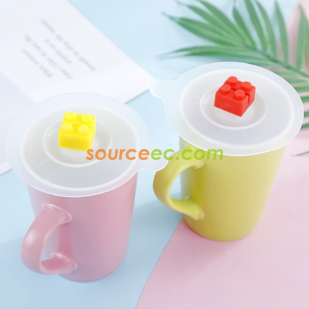 礼品订购创意积木硅胶茶杯水杯盖子广告