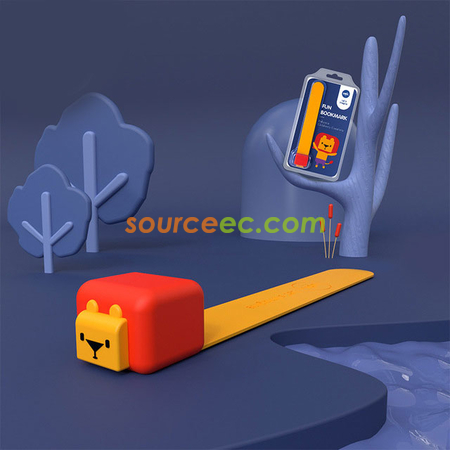 礼品订购可爱卡通硅胶创意学习书签广告