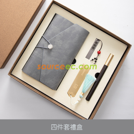 礼品订购笔记本套装 (笔记本+笔+书签 + U盘)广告