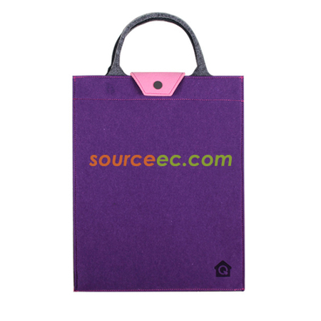 礼品订购毛毡提手文件袋广告