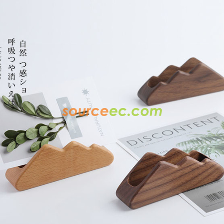 礼品订购木制名片座广告
