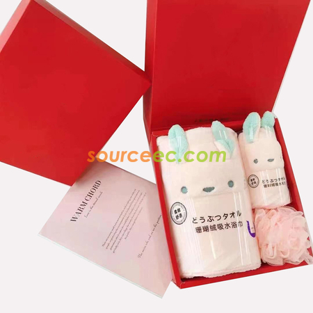 礼品订购毛巾浴巾套装广告