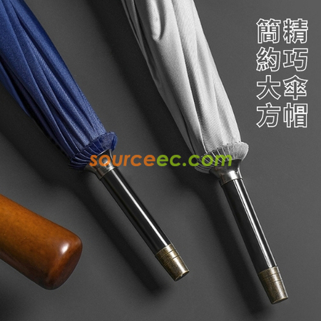礼品订购复古实木长柄高尔夫伞广告