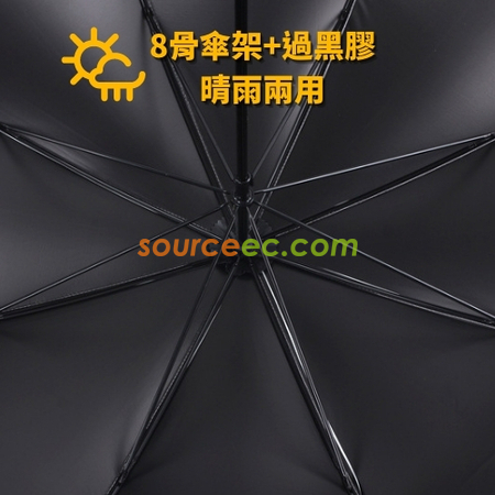 礼品订购绣花刺绣黑胶全遮光直杆长伞广告