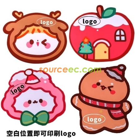 礼品订购卡通圣诞鼠标垫广告