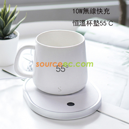 10W无线快充&55℃恒温加热杯垫 