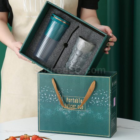 礼品订购便携式榨汁机玻璃杯套装广告