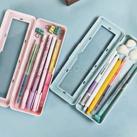 礼品订购透明翻盖礼品铅笔盒广告