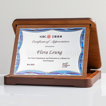 礼品订购可折叠木质奖牌广告
