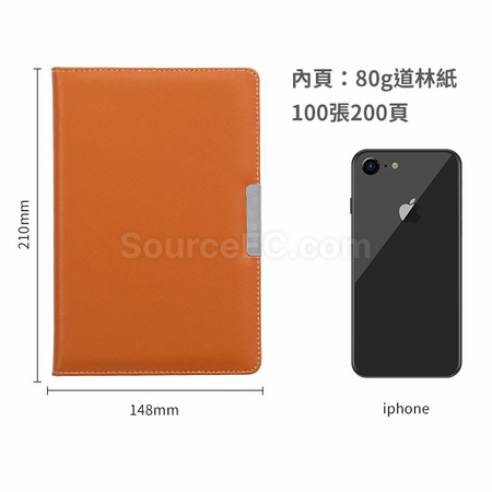 礼品订购商务复古简约办公a5软皮面工作会议记录本广告