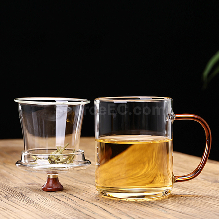 礼品订购耐热玻璃泡茶杯广告