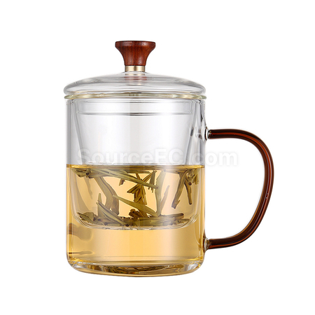 礼品订购耐热玻璃泡茶杯广告