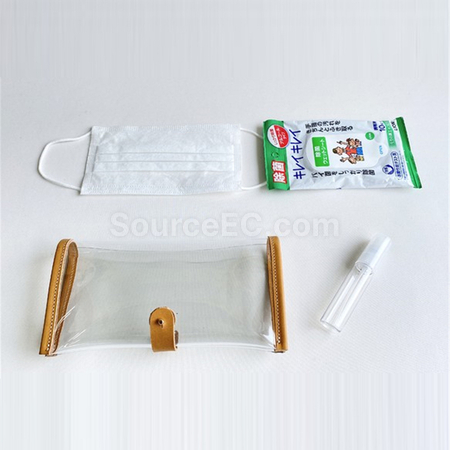 礼品订购日式透明PVC口罩收纳袋广告