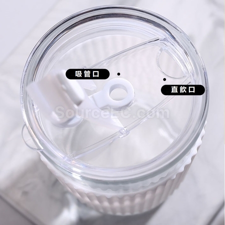 礼品订购带盖吸管玻璃杯广告