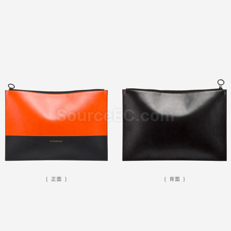 礼品订购PU A4拉链文件袋广告