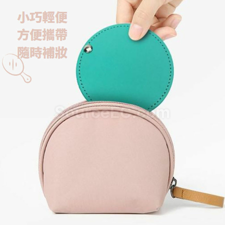 礼品订购PU皮革化妆镜广告