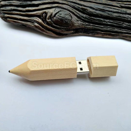 礼品订购木质铅笔U盘广告