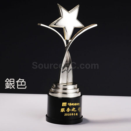 礼品订购金属五角星水晶杯广告