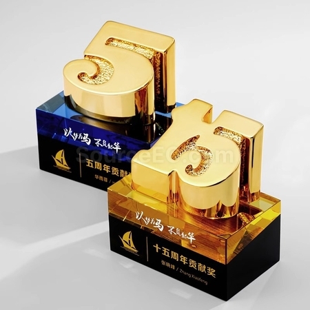礼品订购树脂水晶奖座广告
