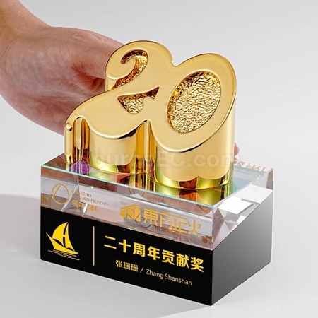 礼品订购树脂水晶奖座广告