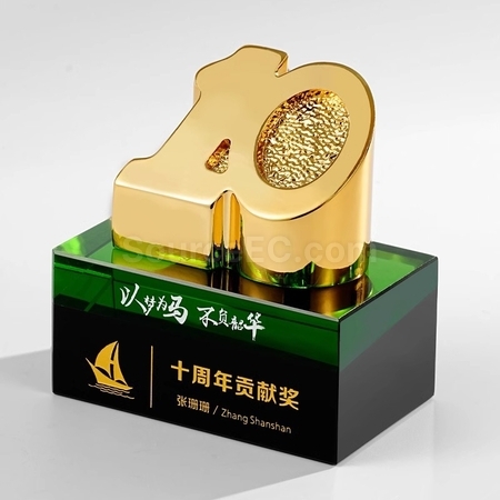 礼品订购树脂水晶奖座广告