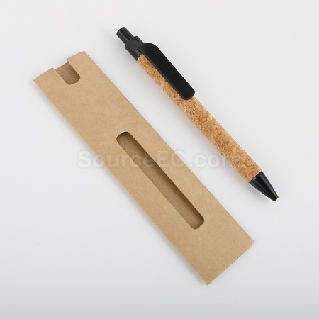 礼品订购小麦秸秆软木圆珠笔广告