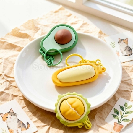 礼品订购解压按键钥匙扣广告