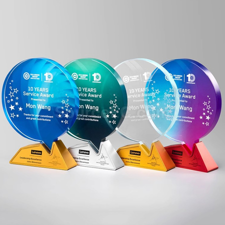 礼品订购水晶金属奖座广告