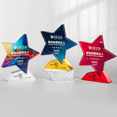 礼品订购水晶金属奖座广告